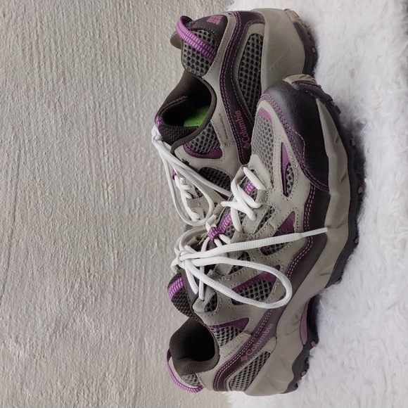 Columbia Dogwood Contour Comfort Gray Mesh Suede Leather Lace Up Hiking Sneaker - Picture 1 of 16